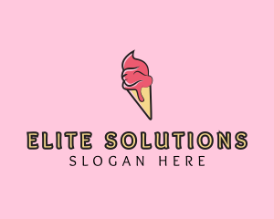 Melting Ice Cream Cone  logo