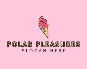 Melting Ice Cream Cone  logo