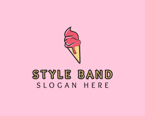 Melting Ice Cream Cone  logo