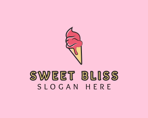 Melting Ice Cream Cone  logo