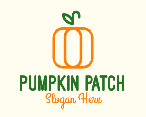 Minimalist Pumpkin Veggie logo design