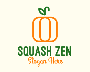 Minimalist Pumpkin Veggie logo design