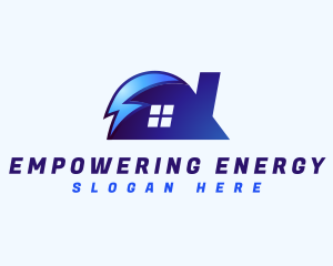 Lightning House Electricity logo design