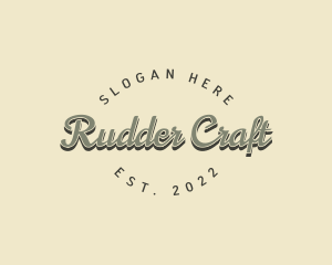 Retro Script Brand logo design