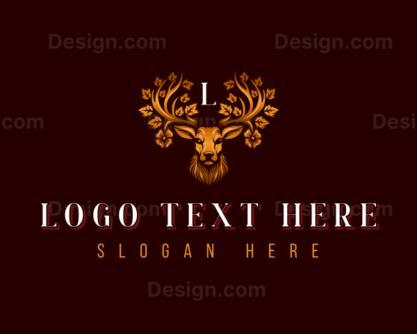 Elegant Floral Deer Logo