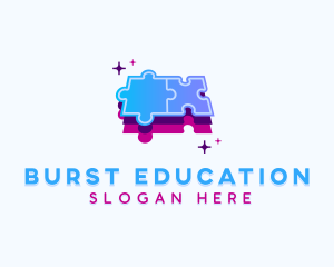 Puzzle Educational Game logo design