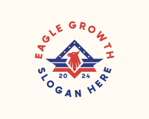 Patriotic American Eagle logo design