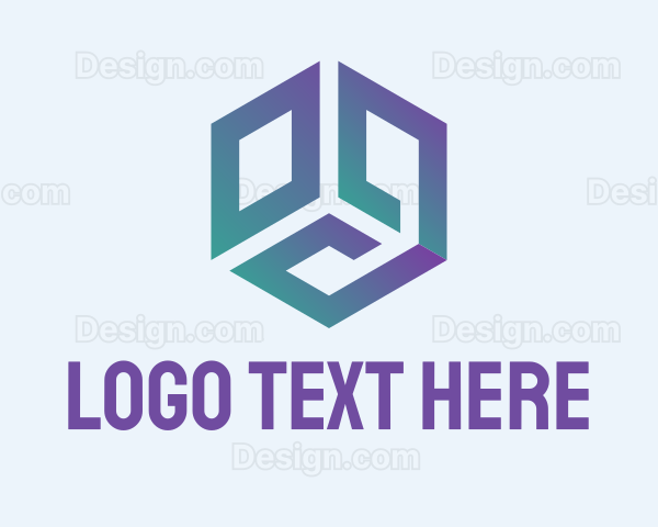 Purple Green Cube Logo