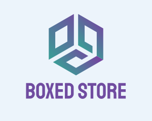 Purple Green Cube logo design