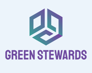 Purple Green Cube logo design