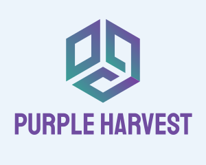 Purple Green Cube logo design