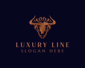 Luxury Bull Ranch Livestock logo design