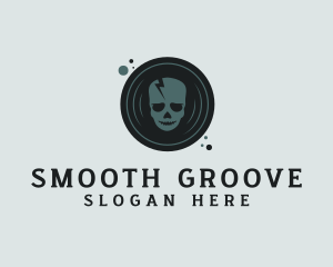 Skull Music Vinyl Disc  logo