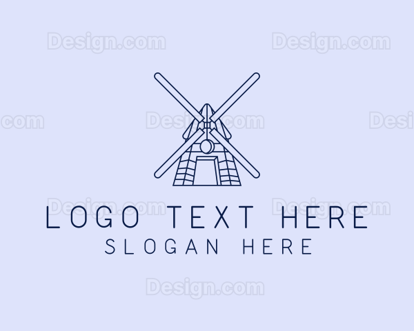 Farm Windmill Barn Logo