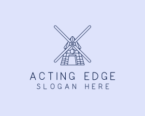 Farm Windmill Barn logo design