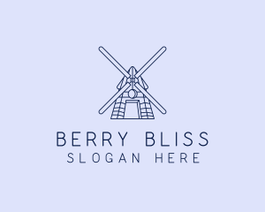 Farm Windmill Barn logo design