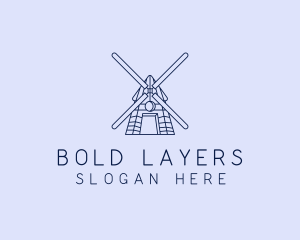 Farm Windmill Barn logo design