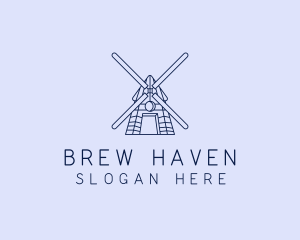 Farm Windmill Barn logo design