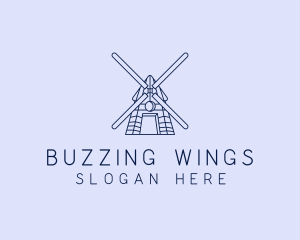 Farm Windmill Barn logo design