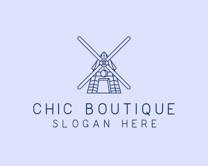 Farm Windmill Barn logo design