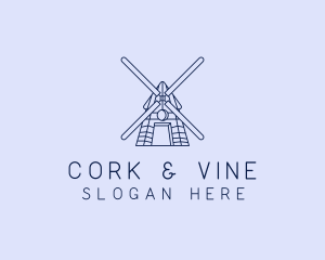 Farm Windmill Barn logo design