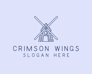 Farm Windmill Barn logo design