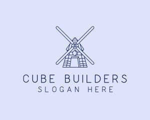 Farm Windmill Barn logo design