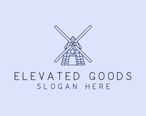 Farm Windmill Barn logo design