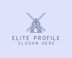 Farm Windmill Barn logo design