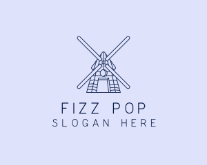 Farm Windmill Barn logo design