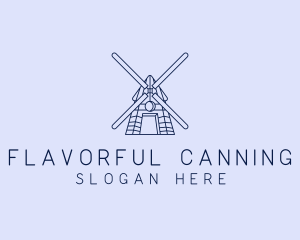 Farm Windmill Barn logo design