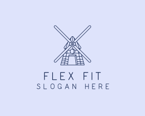 Farm Windmill Barn logo design