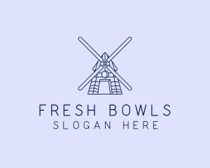 Farm Windmill Barn logo design