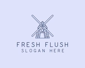 Farm Windmill Barn logo design