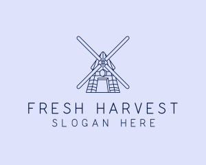 Farm Windmill Barn logo design