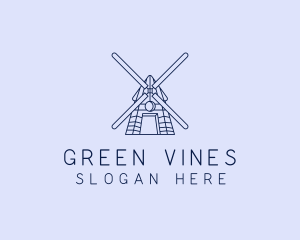 Farm Windmill Barn logo design