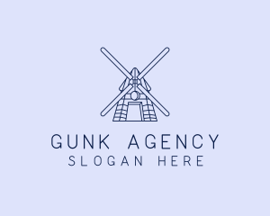 Farm Windmill Barn logo design