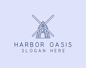 Farm Windmill Barn logo design