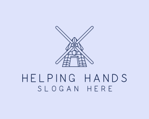 Farm Windmill Barn logo design