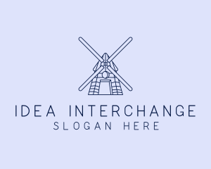 Farm Windmill Barn logo design