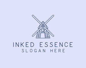 Farm Windmill Barn logo design