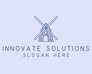 Farm Windmill Barn logo design