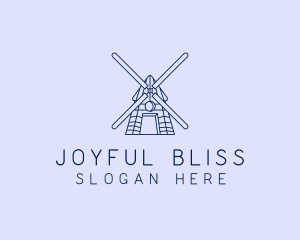 Farm Windmill Barn logo design