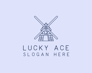 Farm Windmill Barn logo design