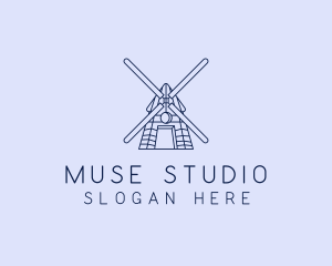 Farm Windmill Barn logo design