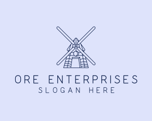 Farm Windmill Barn logo design