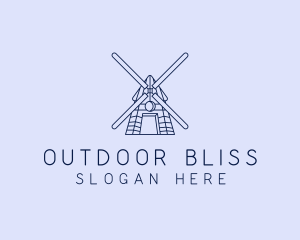 Farm Windmill Barn logo design