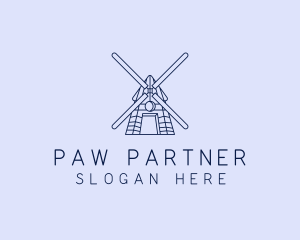 Farm Windmill Barn logo design