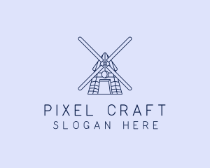 Farm Windmill Barn logo design