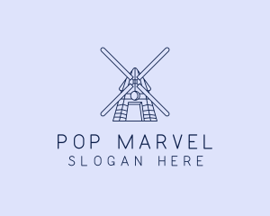 Farm Windmill Barn logo design